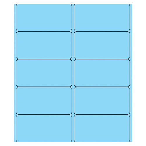 4x2 Pastel Blue Removable Laser Labels 1000/Case LL410BE - alias listing
