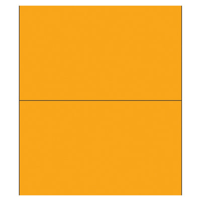 8.5x5.5 Fluorescent Orange Removable Laser Labels 200/Case LL415OR - alias listing