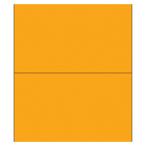 8.5x5.5 Fluorescent Orange Removable Laser Labels 200/Case LL415OR - alias listing