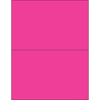 High-visibility fluorescent pink removable laser labels designed for shipping coordinators who need compliance-ready, residue-free labeling solutions. 8.5" x 5.5" rectangle format, acrylic material, 200 labels per case. Compatible with laser and inkjet printers‚format easily in Microsoft Word.
