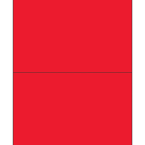 8.5x5.5 Fluorescent Red Removable Laser Labels 200/Case LL415RD - alias listing