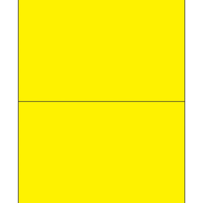 8.5x5.5 Fluorescent Yellow Removable Laser Labels 200/Case LL415YE - alias listing