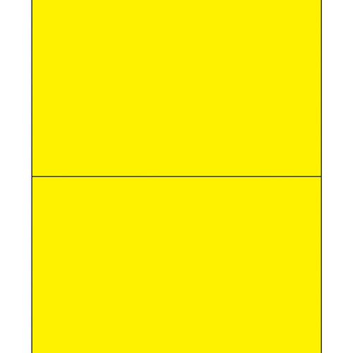 8.5x5.5 Fluorescent Yellow Removable Laser Labels 200/Case LL415YE - alias listing