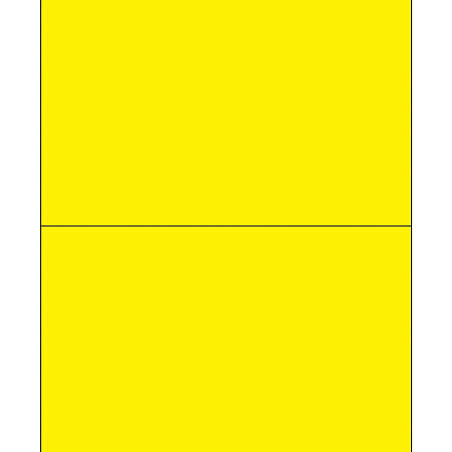 8.5x5.5 Fluorescent Yellow Removable Laser Labels 200/Case LL415YE - alias listing