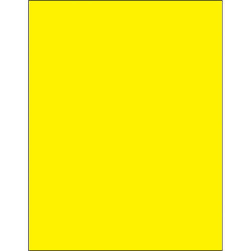 High-visibility fluorescent yellow removable laser labels designed for shipping coordinators who need compliance-friendly, residue-free identification. 8.5x11 rectangle format with permanent acrylic adhesive that lifts cleanly without leaving residue. Case of 100 sheets compatible with laser and inkjet printers.