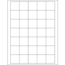 1.5x1.5 EZ Peel White Rectangle Laser Labels