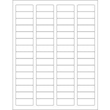 1.75x0.667 EZ Peel White Rectangle Laser Labels