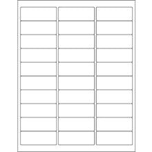 2.62x1 EZ Peel White Rectangle Laser Labels