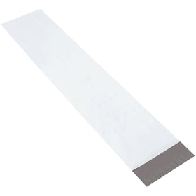 Durable 8.5" x 39" self-seal poly mailers designed for e-commerce brands that demand reliability. Features moisture-resistant 2.5 mil polyethylene construction with secure press-and-seal closure. Ships in convenient case of 100 units.