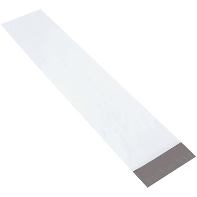 Durable 8.5" x 39" self-seal poly mailers designed for e-commerce brands that demand reliability. Features moisture-resistant 2.5 mil polyethylene construction with secure press-and-seal closure. Ships in convenient case of 100 units.