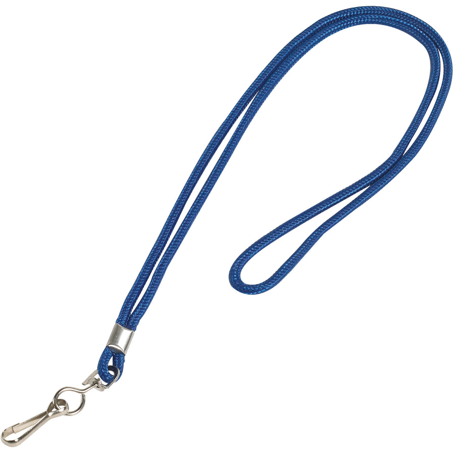 Protect your badges and employee IDs with our 36" standard blue nylon lanyards. Each case includes 24 units featuring secure swivel metal hooks and soft, woven nylon that won't damage clothing. Ideal for warehouses, manufacturing, and distribution centers managing ID badge compliance.