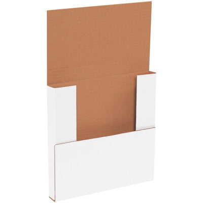 10.25x10.25x1 White Corrugated Easy-Fold Mailers, 50-Pack