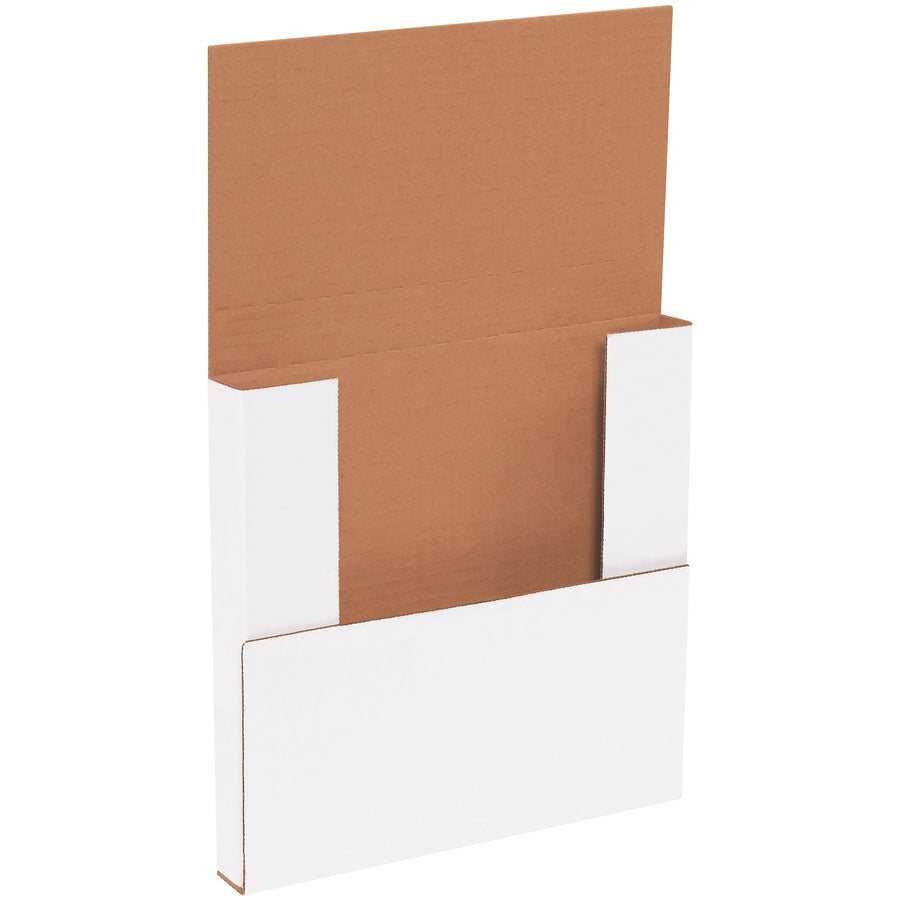 10.25x10.25x1 White Corrugated Easy-Fold Mailers, 50-Pack