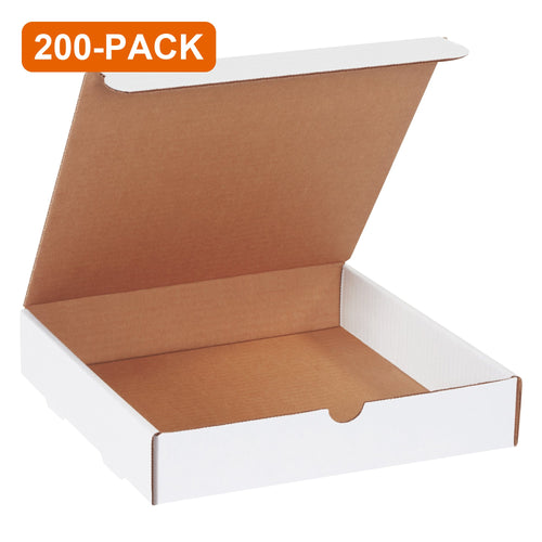 10x10x2 White Self-Seal Corrugated Literature Mailers, 200-Pack (4 Bundles of 50)