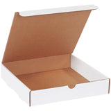 Professional 10" x 10" x 2" white corrugated literature mailers designed for e-commerce brands shipping catalogs, brochures, and marketing materials. ECT-32-B construction delivers crush resistance and puncture protection with snug-fitting self-seal tabs that require no additional supplies. Ships as a convenient 50-pack bundle ready for immediate use.