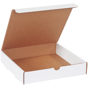Professional 10" x 10" x 2" white corrugated literature mailers designed for e-commerce brands shipping catalogs, brochures, and marketing materials. ECT-32-B construction delivers crush resistance and puncture protection with snug-fitting self-seal tabs that require no additional supplies. Ships as a convenient 50-pack bundle ready for immediate use.