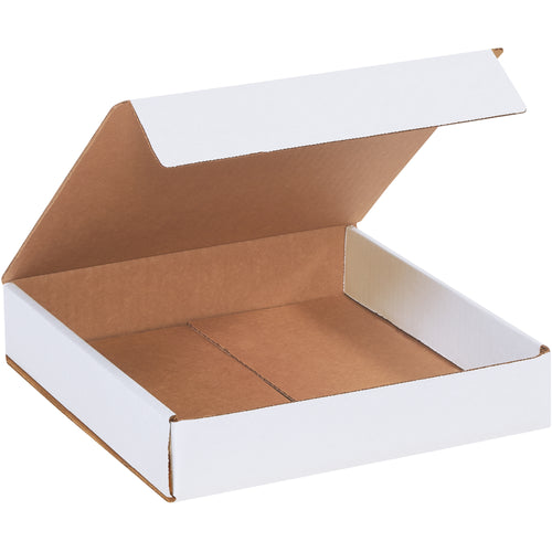 10x10x2 White Corrugated Mailers ECT-32-B , 50-Pack