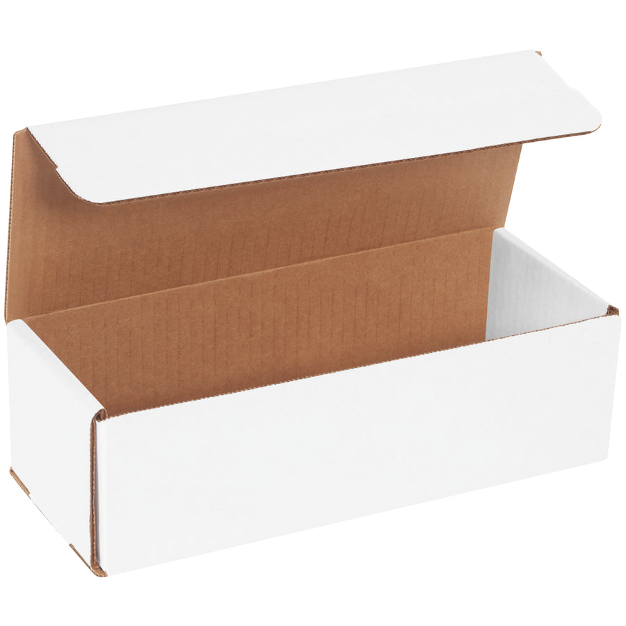 10x4x3 ECT-32-B White Corrugated Mailers, Bundle of 50