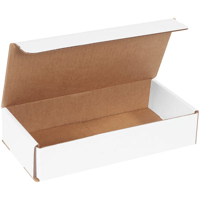 10x5x2 ECT-32-B White Corrugated Mailers, 50/Bundle