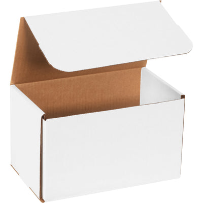 10x6x5 ECT-32 White Corrugated Mailers, 50/Bundle