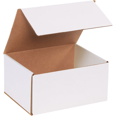 10x8x5 ECT-32-B White Corrugated Mailers, Bundle of 50