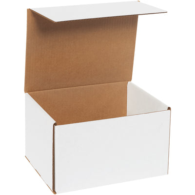 10x8x6 ECT-32-B White Corrugated Mailers, 50-Pack