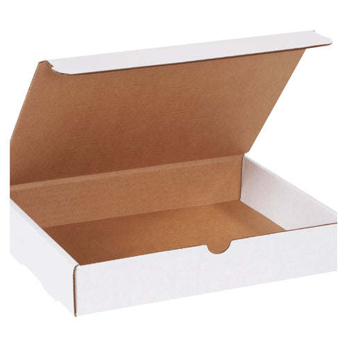11 1/8 x 8 3/4 x 2 in ECT-32-B White Corrugated Literature Mailers 50-Pack M1182
