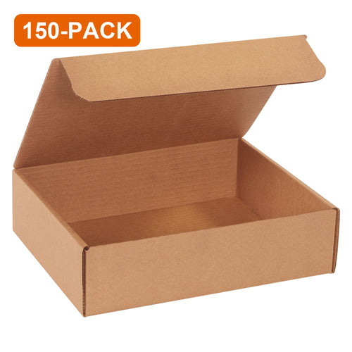 11 1/8 x 8 3/4 x 3 in Kraft Literature Mailers Self-Seal, 150-Pack (3 Bundles of 50)