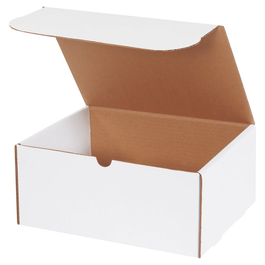 11 1/8 x 8 3/4 x 5 in White Corrugated Literature Mailers 50/Bundle M1185 - alias listing