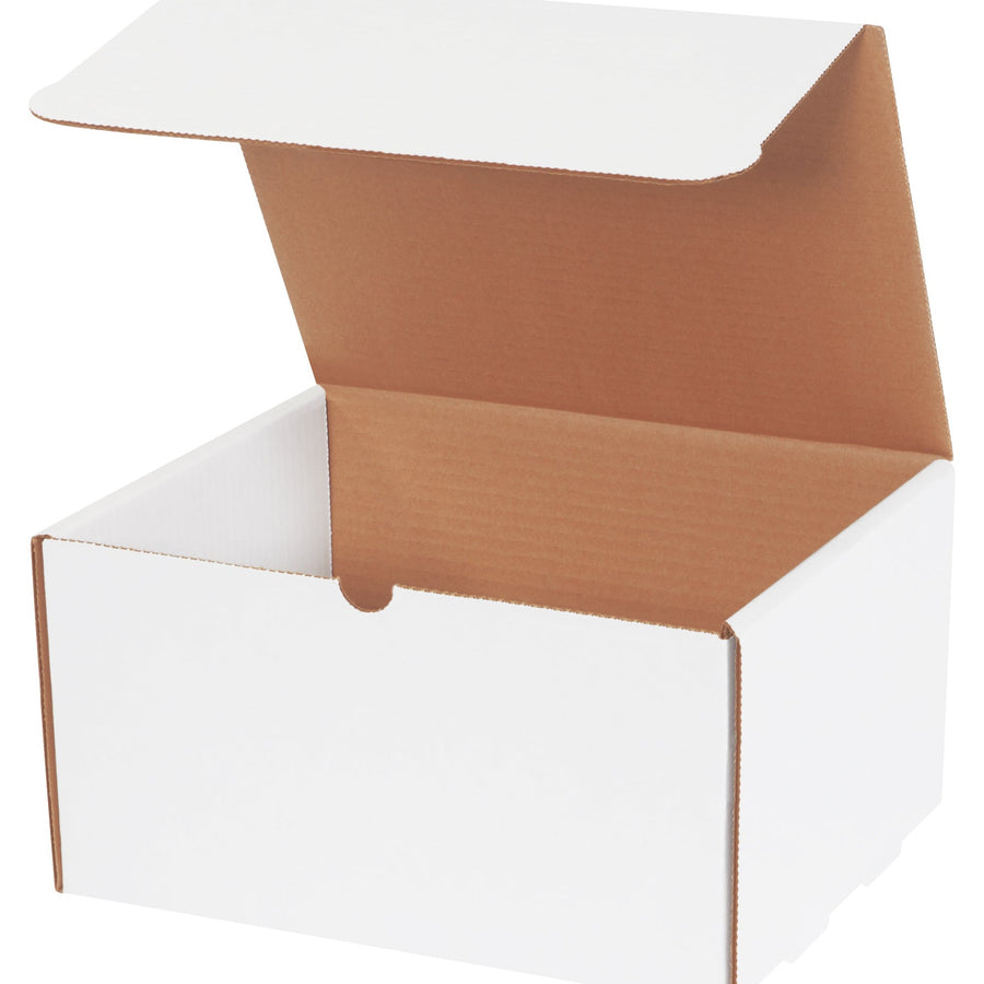 11 1/8 x 8 3/4 x 6 in White Corrugated Literature Mailers 50/Bundle M1186 - alias listing