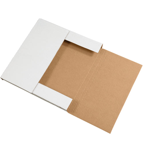 Ship flat materials with confidence using these 12.5x12.5x1 white corrugated easy-fold mailers. Multi-depth scoring lets you customize box height from 1