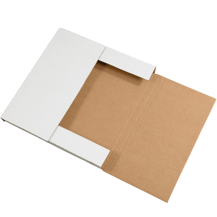 Ship flat materials with confidence using these 12.5x12.5x1 white corrugated easy-fold mailers. Multi-depth scoring lets you customize box height from 1" to your desired depth, while ECT-32-B material provides crush-resistant protection. Professional appearance guaranteed‚50 mailers per bundle.