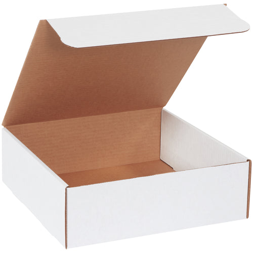 Professional-grade 12x12x4 white corrugated mailers designed for e-commerce brands shipping catalogs, brochures, and promotional materials. Features self-sealing tabs for secure closure and ECT-32-B crush-resistant construction that protects contents in transit. Bundle of 50 ready to assemble‚no additional supplies required.