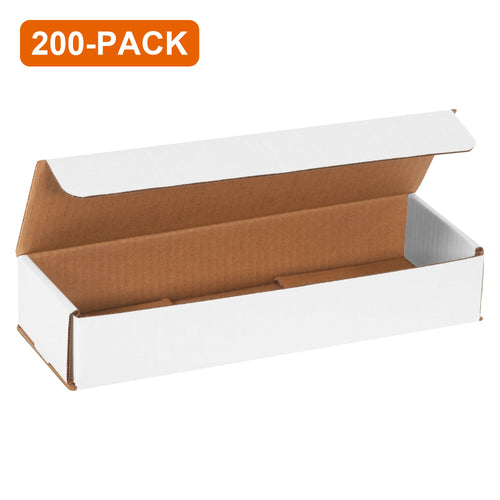 12x4x2 ECT-32-B White Corrugated Mailers, 200-Pack (4 Bundles of 50)