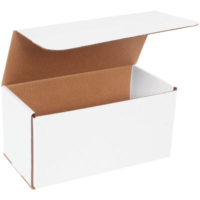 One-piece, one-fold design with double-wall crush resistance on front and sides‚no tape, glue, or staples required. ECT-32-B corrugated construction rated for repeated stacking and handling. Bundle of 50 white mailers sized 12" x 6" x 6" for small-to-medium parcels.