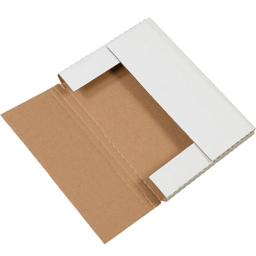 12 1/8 x 9 1/8 x 1 in White Corrugated Easy-Fold Mailers 50-Pack M1291 - alias listing