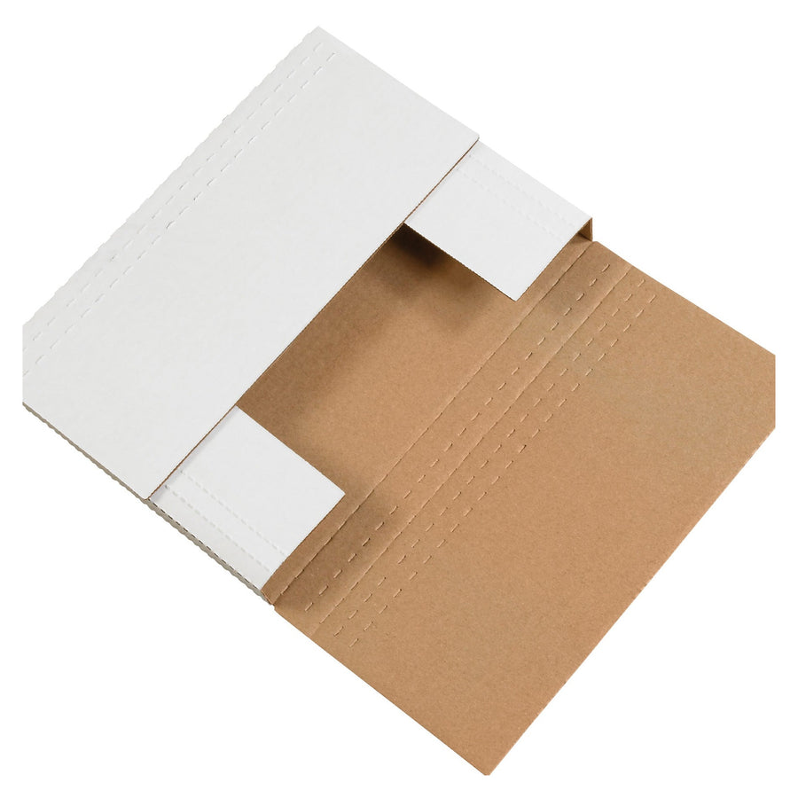 12 1/8 x 9 1/8 x 3 in White Corrugated Easy-Fold Mailers 50/Bundle M1293BF - alias listing