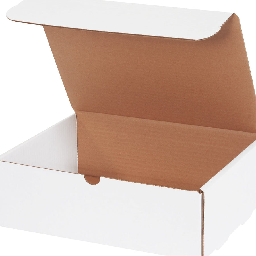 12 1/8 x 9 1/4 x 4 in White Corrugated Literature Mailers Self-Seal 50/Bundle M1294 - alias listing