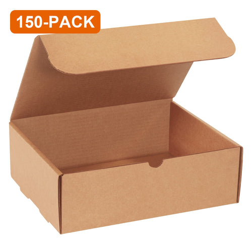 12 1/8 x 9 1/4 x 4 in Kraft Literature Mailers Self-Seal, 150-Pack (3 Bundles of 50)