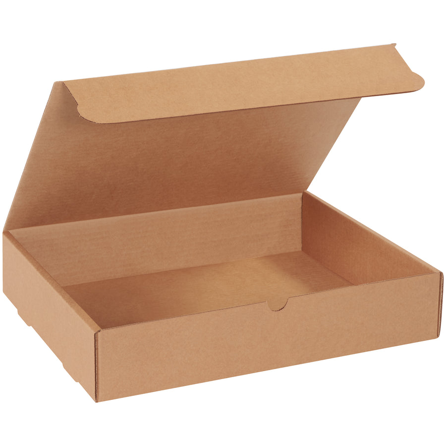 Ship catalogs, brochures, and documents with professional crush-resistant protection. These 15 1/8 x 11 1/8 x 3" kraft corrugated mailers feature self-sealing construction‚no tape, glue, or staples required. ECT-32-B strength delivers puncture resistance and reliable protection for literature in just 50-box bundles.
