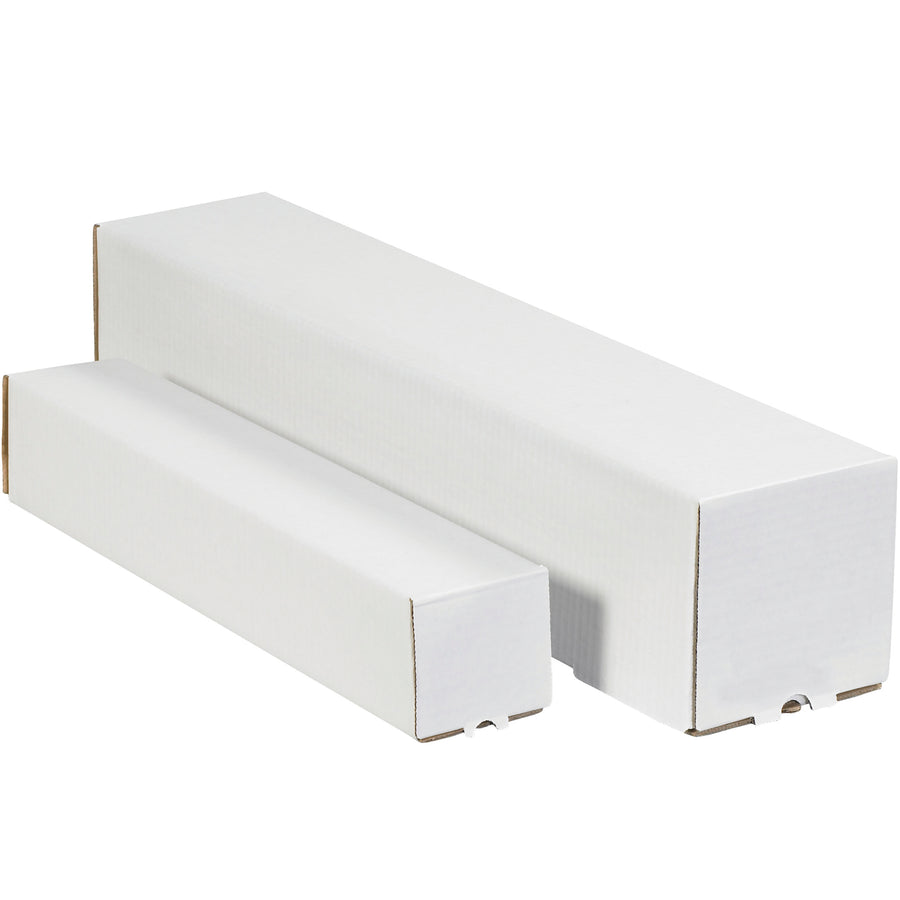 Stop wasting time chasing rolling tubes. These 2x2x37" white square mailing tubes won't shift in transit‚they pack tighter and ship safer than round alternatives. ECT-32-B corrugated construction. Bundle of 50 ships flat, assembles in seconds without tape or glue.