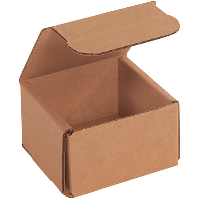 Ship small items faster and cheaper with these 3x3x2 kraft corrugated mailers. ECT-32-B construction delivers crush-resistant protection with double-wall coverage on front and sides. One-piece fold-and-tuck design eliminates tape, glue, and staples‚assemble in seconds and store flat to maximize warehouse space.