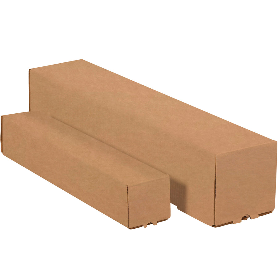 Stop wasted pallet space–square tubes won't roll during transit. These 3x3x30" kraft corrugated mailing tubes ship flat and assemble in seconds without tape or glue. ECT-32-B rated for secure, compliant shipping. 25-pack bundle.