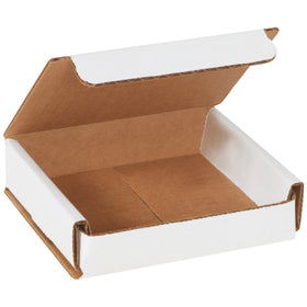 ECT-32-B white corrugated mailers in 4x4x1 dimensions deliver double-wall crush resistance without tape, glue, or staples–reducing assembly time and shipping costs. One-piece fold-and-tuck design secures small, lightweight items in seconds. Sold as a bundle of 50 mailers per case.