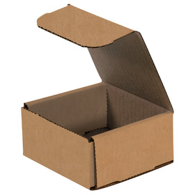 Ship small items securely with our ECT-32-B kraft corrugated mailers in 4x4x2 dimensions. Double-wall crush-resistant construction folds in seconds with no tape, glue, or staples required. Bundle of 50 mailers stores flat to maximize warehouse space and reduce freight costs.