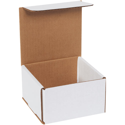 Lightweight yet crush-resistant 5x5x3 white corrugated mailers engineered for small package fulfillment. ECT-32-B construction delivers double-wall protection on all shipping sides without tape, glue, or staples. Sold in 50-unit bundles for maximum freight efficiency.