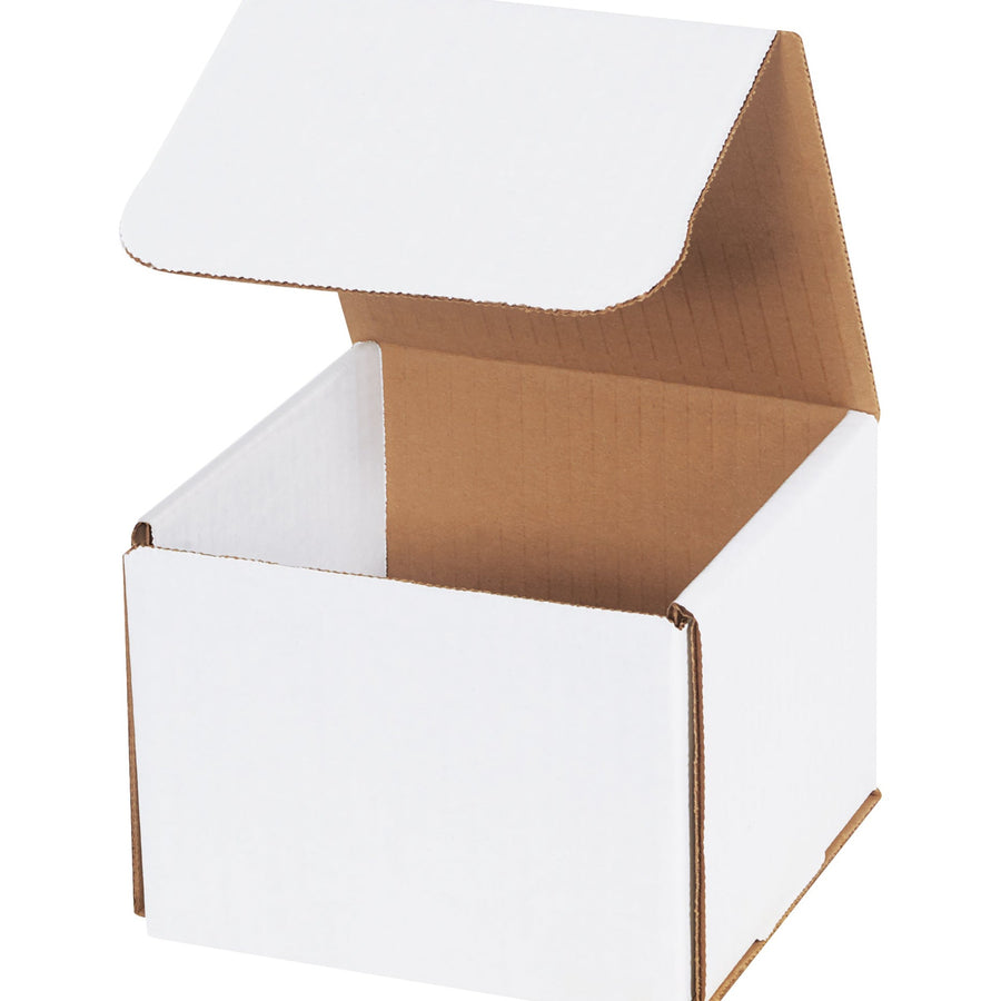 5x5x4 ECT-32-B White Corrugated Mailers 50/Bundle M554 - alias listing