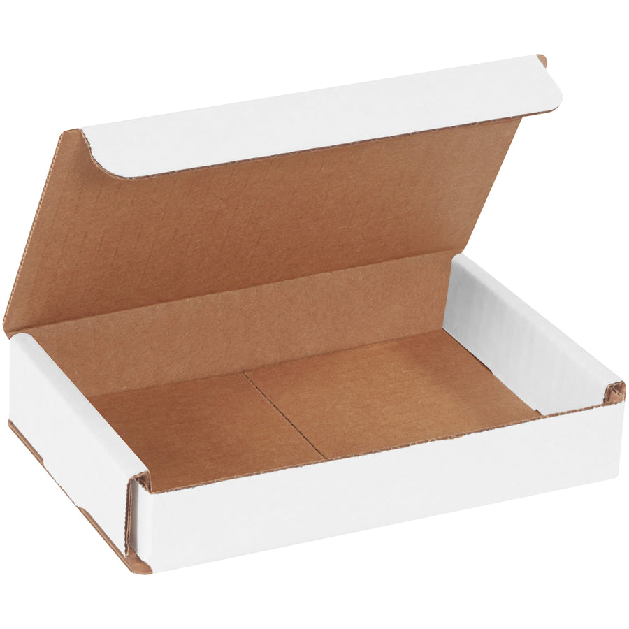 Premium 6x4x1 white corrugated mailers manufactured from ECT-32-B material deliver crush-resistant protection with zero assembly hassle. One-piece fold-and-tuck design eliminates tape, glue, and staples–ideal for fulfillment centers and warehouse operations shipping lightweight items at scale. Bulk 50-pack reduces per-unit costs and maximizes freight efficiency.