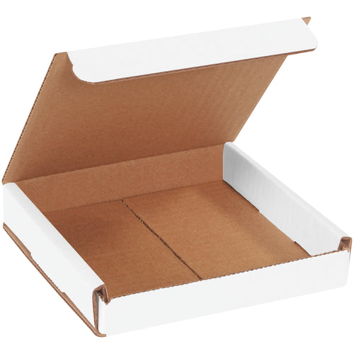 Ship small, lightweight items safely with these 6x6x1 white corrugated mailers made from durable ECT-32-B material. One-piece fold-and-tuck design requires no tape, glue, or staples‚saving time and labor on every shipment. Bundle of 50 mailers delivers cost-effective protection and freight efficiency for high-volume fulfillment operations.