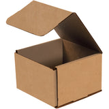 Ship small items with confidence using these 6x6x4 kraft corrugated mailers constructed from durable ECT-32-B material. One-piece fold-and-tuck design requires no tape, glue, or staples‚assembly takes seconds. Bundle of 50 ships and stores flat, maximizing warehouse efficiency and reducing freight costs.